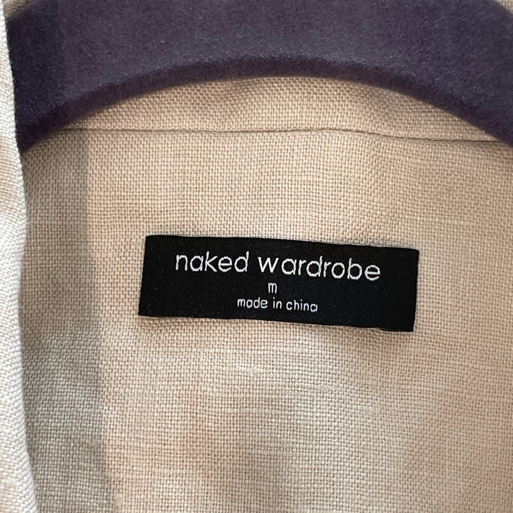 naked wardrobe Beige linen Jacket oversized new
